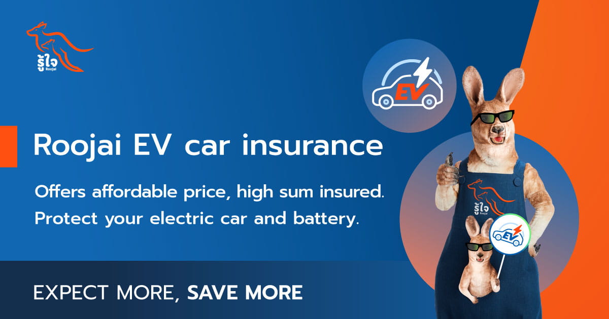 EV car insurance in Thailand with Roojai