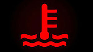 Engine temperature warning light